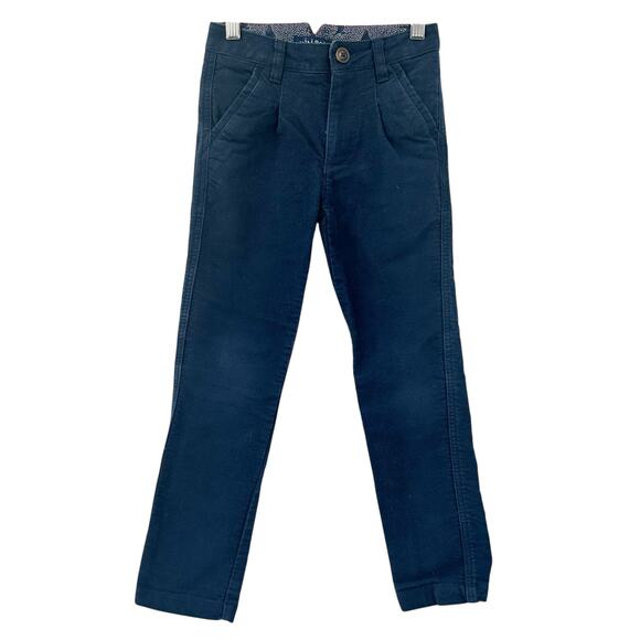 Mini Boden Boys Pull On Cord Casual School Cotton Straight Pants Size 7Y Navy - Picture 1 of 8